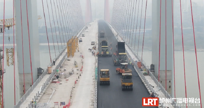 納溪長江大橋預計本月底具備通車條件